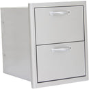 Blaze 16" Double Access Drawer in Stainless Steel finish (BLZ-DRW2-R) - Agent BBQ