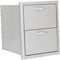 Blaze 16" Double Access Drawer in Stainless Steel finish (BLZ-DRW2-R) - Agent BBQ
