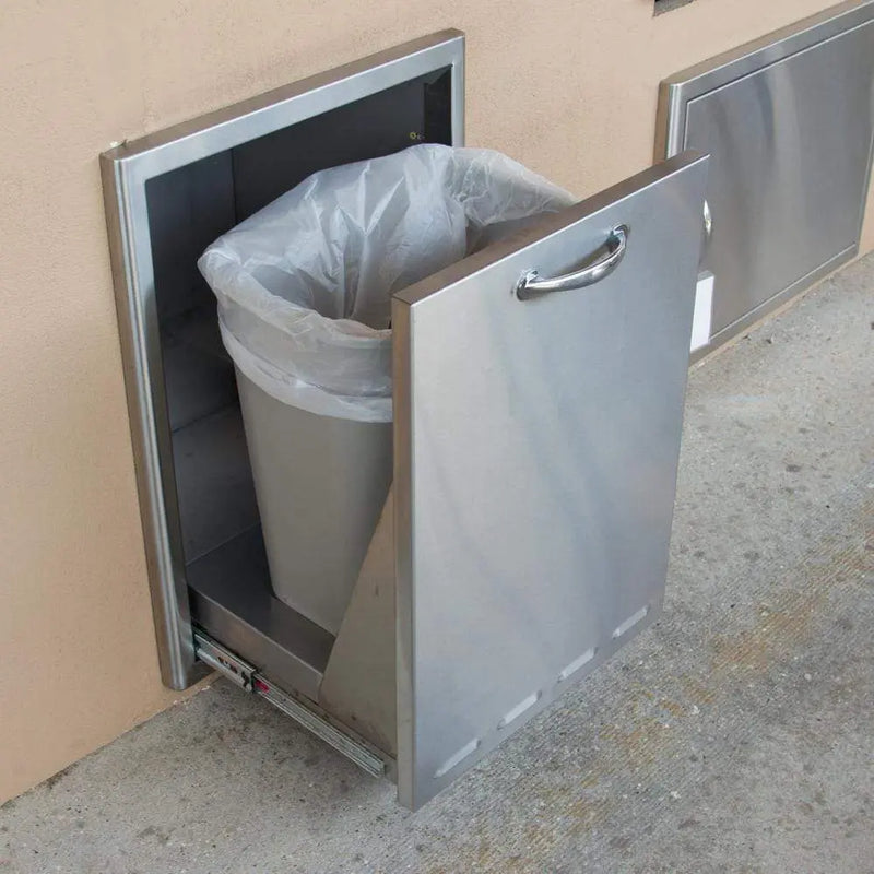 Blaze 20" Roll-Out Trash / Propane Tank Drawer in Stainless Steel Finish (BLZ-TRLP-DRW) - Agent BBQ