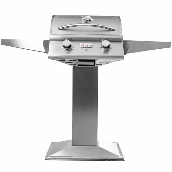 Blaze 21-Inch 1500 Watt Electric Grill On Pedestal With Side Shelves - BLZ-ELEC-21 - Agent BBQ