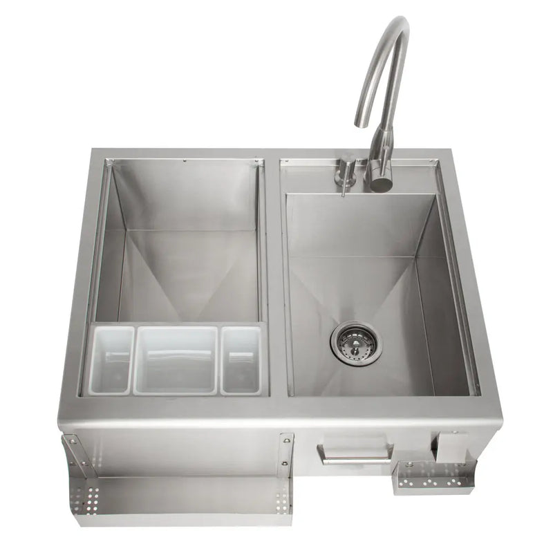 Blaze 30-Inch Beverage Center With Sink & Ice Bin Cooler - BLZ-30CKT-SNK - Agent BBQ