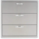 Blaze 30" Triple Access Drawer in Stainless Steel (BLZ-30W-3DRW) - Agent BBQ