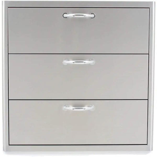 Blaze 30" Triple Access Drawer in Stainless Steel (BLZ-30W-3DRW) - Agent BBQ