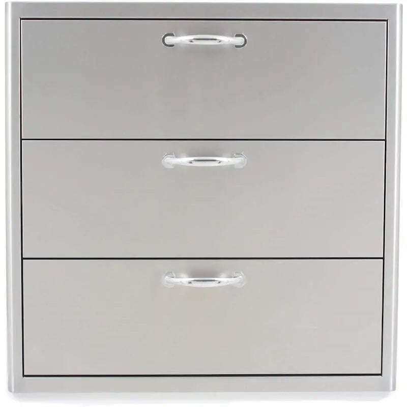 Blaze 30" Triple Access Drawer in Stainless Steel (BLZ-30W-3DRW) - Agent BBQ