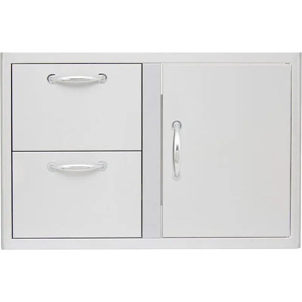 Blaze 32" Double Drawer Combo in Stainless Steel (BLZ-DDC-R) - Agent BBQ