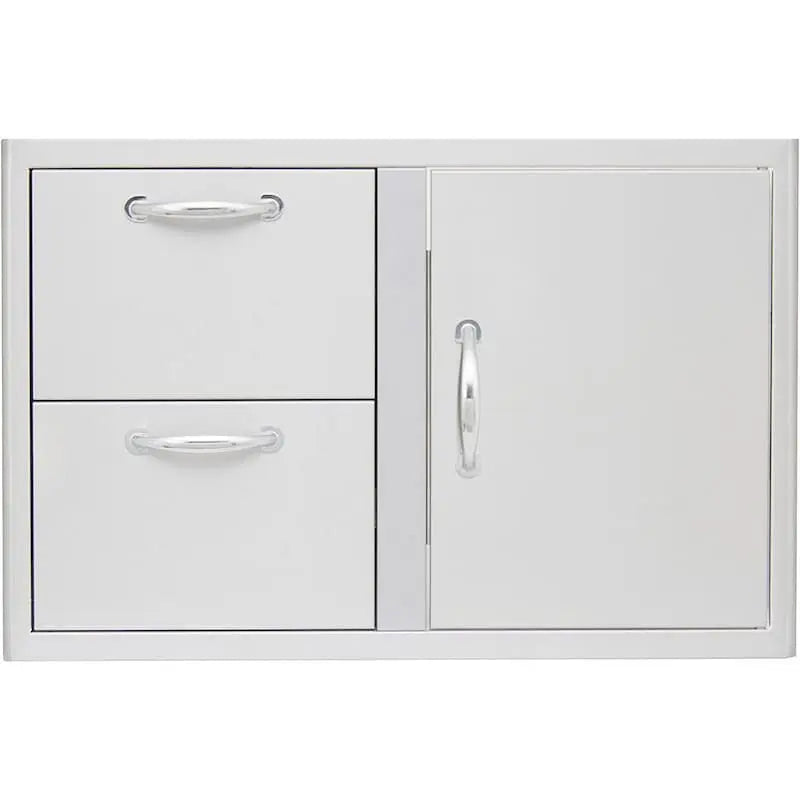 Blaze 32" Double Drawer Combo in Stainless Steel (BLZ-DDC-R) - Agent BBQ
