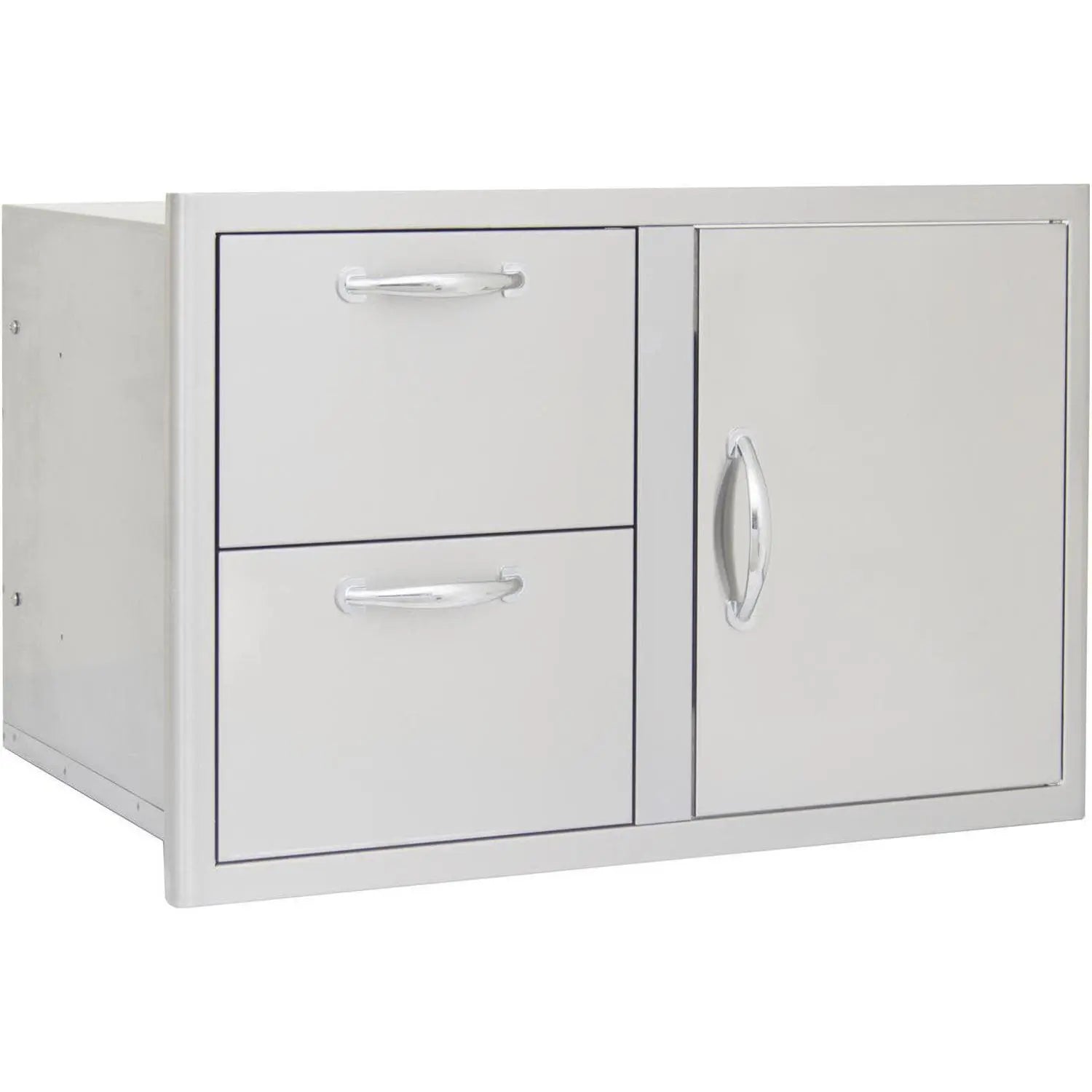 Blaze 32" Double Drawer Combo in Stainless Steel (BLZ-DDC-R) - Agent BBQ