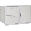 Blaze 32" Double Drawer Combo in Stainless Steel (BLZ-DDC-R) - Agent BBQ