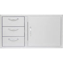 Blaze 39" Door & Drawer Combo in Stainless Steel Finish (BLZ-DDC-39-R) - Agent BBQ
