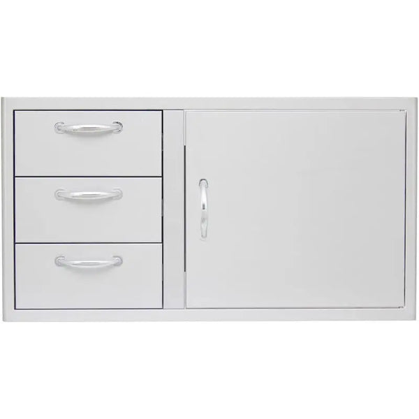 Blaze 39" Door & Drawer Combo in Stainless Steel Finish (BLZ-DDC-39-R) - Agent BBQ