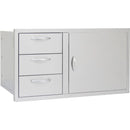 Blaze 39" Door & Drawer Combo in Stainless Steel Finish (BLZ-DDC-39-R) - Agent BBQ