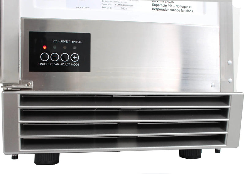 Blaze 50 Lb. 15-Inch Outdoor Rated Ice Maker With Gravity Drain - BLZ-ICEMKR-50GR - Agent BBQ