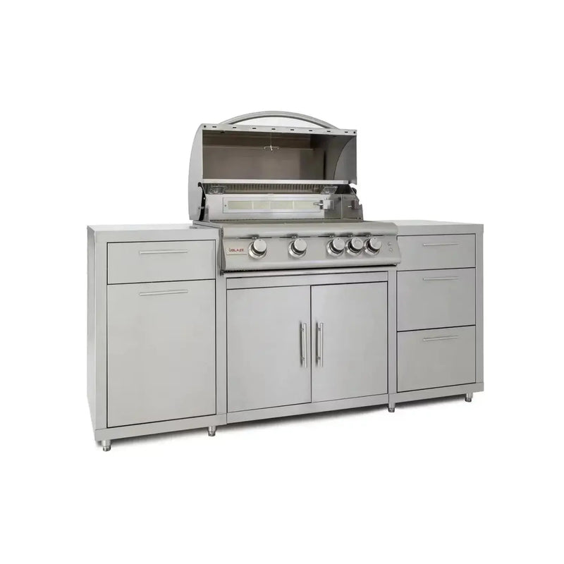 Blaze 6-Foot Stainless Steel BBQ Island with Premium LTE 32-Inch 4-Burner Grill - Agent BBQ