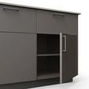 Blaze Golden Hour 10-Ft Outdoor Kitchen Island w/ 32-Inch Premium LTE+ Grill, Fridge, Sink in Gunmetal w/ Aeris Countertop - Agent BBQ