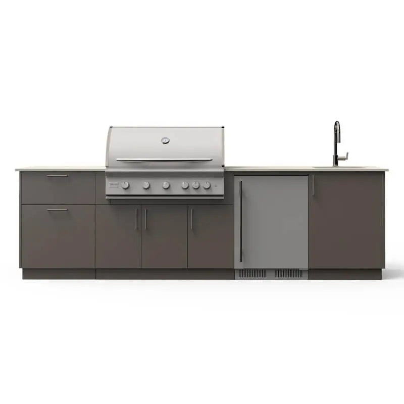 Blaze Golden Hour 10-Ft Outdoor Kitchen Island w/ 40-Inch Premium LTE+ Grill, Fridge, & Sink - Agent BBQ