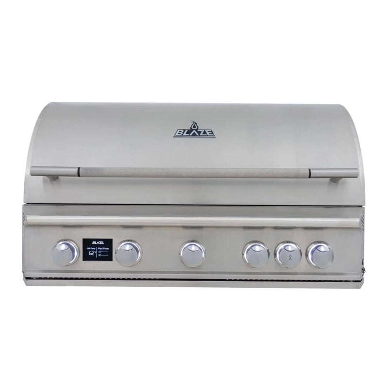 Blaze LTE PRO 40-Inch 5-Burner Built-in Gas Grill w/ Digital Temperature Screen & Rear Infrared Burner - Agent BBQ