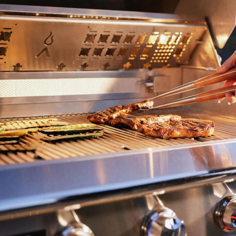 Blaze LTE PRO 40-Inch 5-Burner Built-in Gas Grill w/ Digital Temperature Screen & Rear Infrared Burner - Agent BBQ