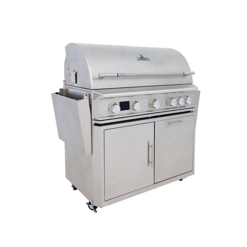Blaze LTE PRO 40-Inch 5-Burner Freestanding Gas Grill w/ Digital Temperature Screen & Rear Infrared Burner - Agent BBQ