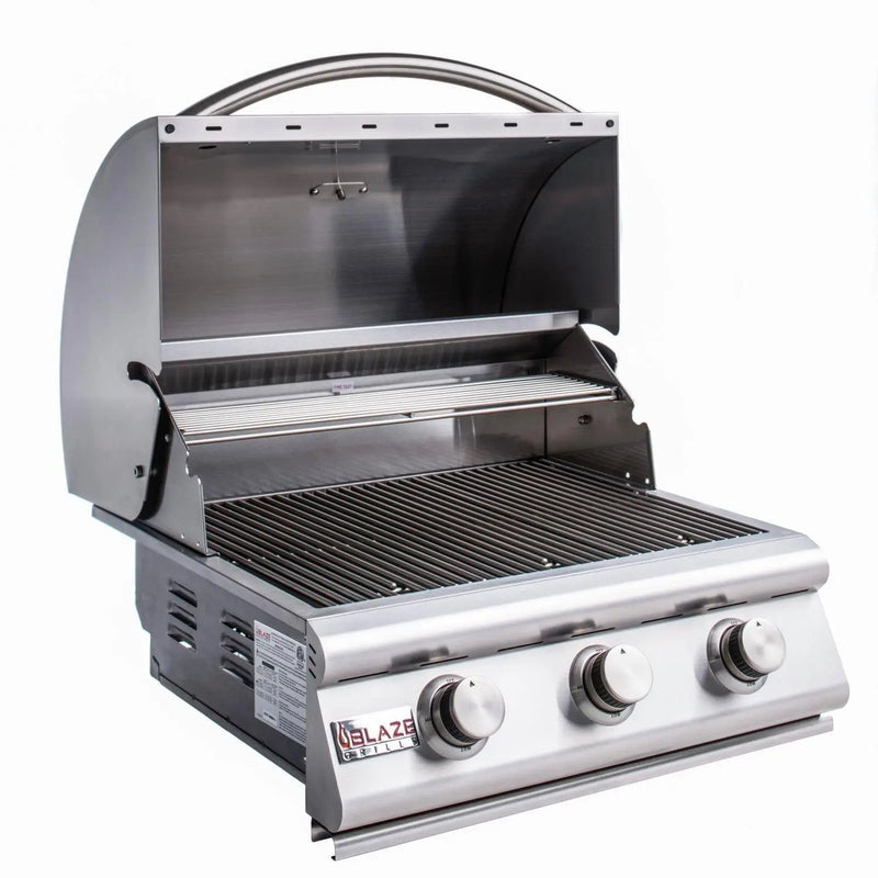 Blaze Prelude LBM 25-Inch 3-Burner Built-In Gas Grill - BLZ-3LBM-LP/NG - Agent BBQ
