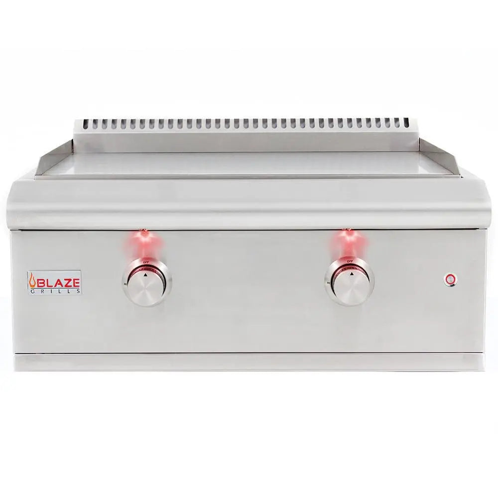 Blaze Premium LTE 30-Inch Built-In Gas Griddle With Lights - BLZ-GRIDDLE-LTE-LP/NG - Agent BBQ