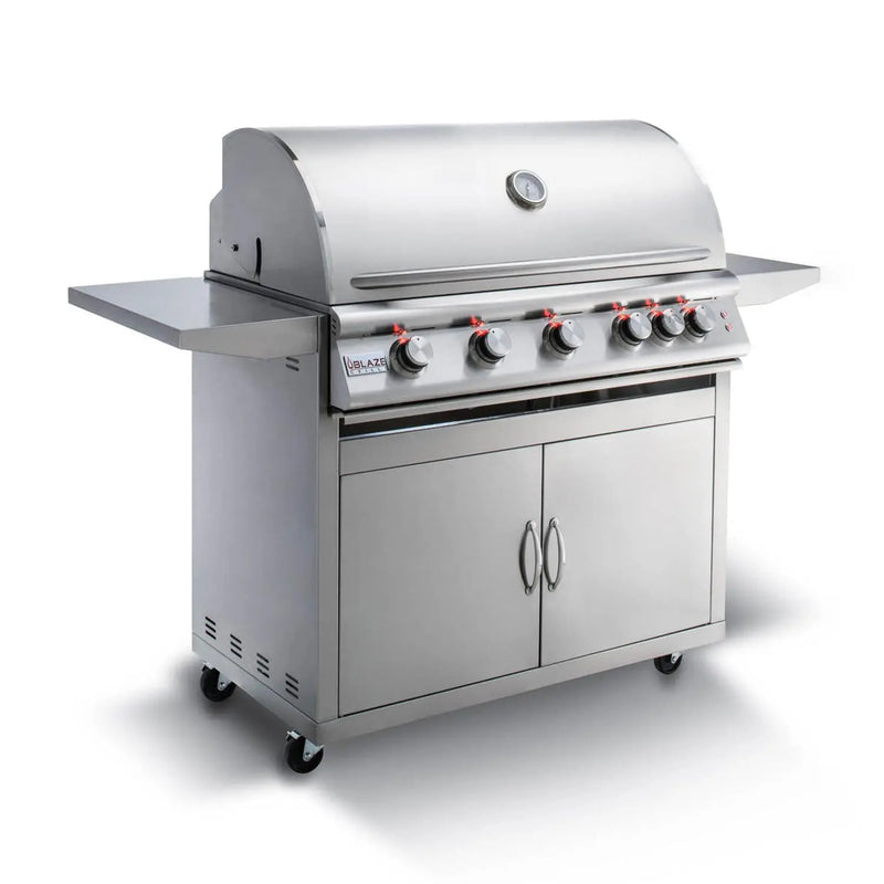 Blaze Premium LTE 40-Inch 5-Burner Freestanding Gas Grill With Rear Infrared Burner & Grill Lights - BLZ-5LTE2-LP/NG - Agent BBQ