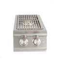 Blaze Premium LTE Built-In Gas Stainless Steel Double Side Burner With Lid - BLZ-SB2LTE-LP/NG - Agent BBQ