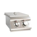 Blaze Premium LTE Built-In Gas Stainless Steel Double Side Burner With Lid - BLZ-SB2LTE-LP/NG - Agent BBQ