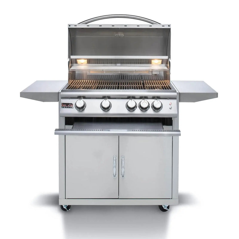 Blaze Premium LTE Marine Grade 32-Inch 4-Burner Freestanding Gas Grill With Rear Infrared Burner & Grill Lights - BLZ-4LTE2MG-LP/NG - Agent BBQ