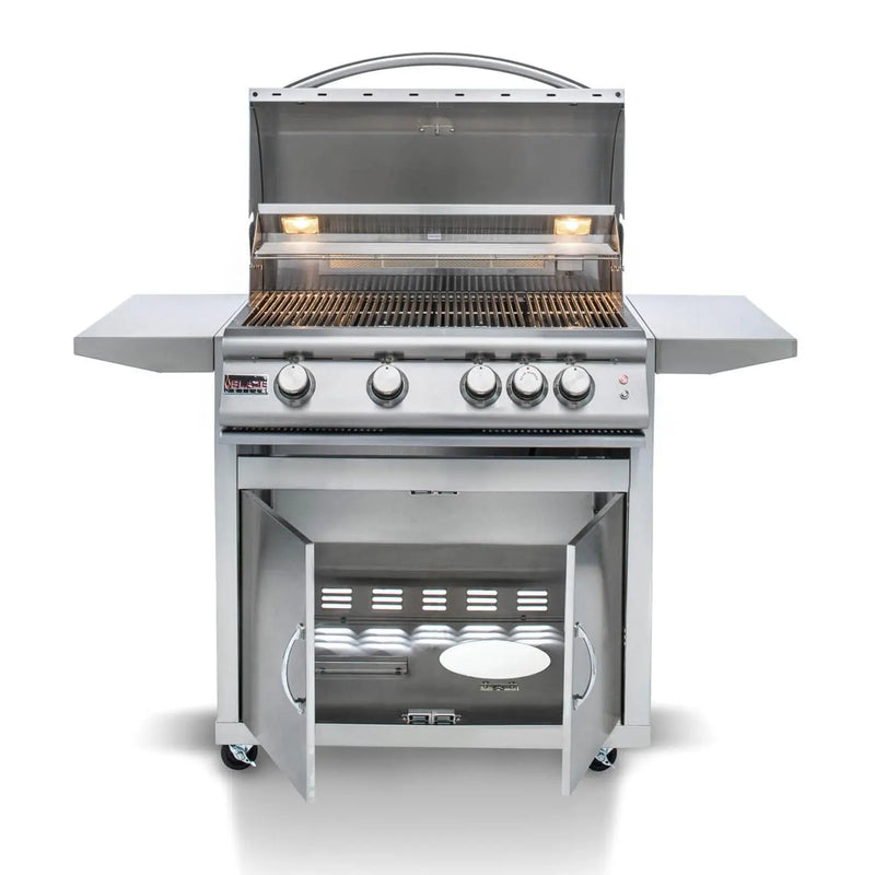 Blaze Premium LTE Marine Grade 32-Inch 4-Burner Freestanding Gas Grill With Rear Infrared Burner & Grill Lights - BLZ-4LTE2MG-LP/NG - Agent BBQ