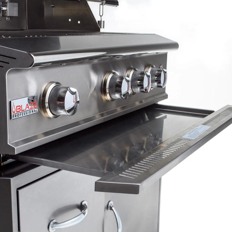 Blaze Professional LUX 34-Inch 3-Burner Freestanding Gas Grill With Rear Infrared Burner - BLZ-3PRO-LP/NG - Agent BBQ