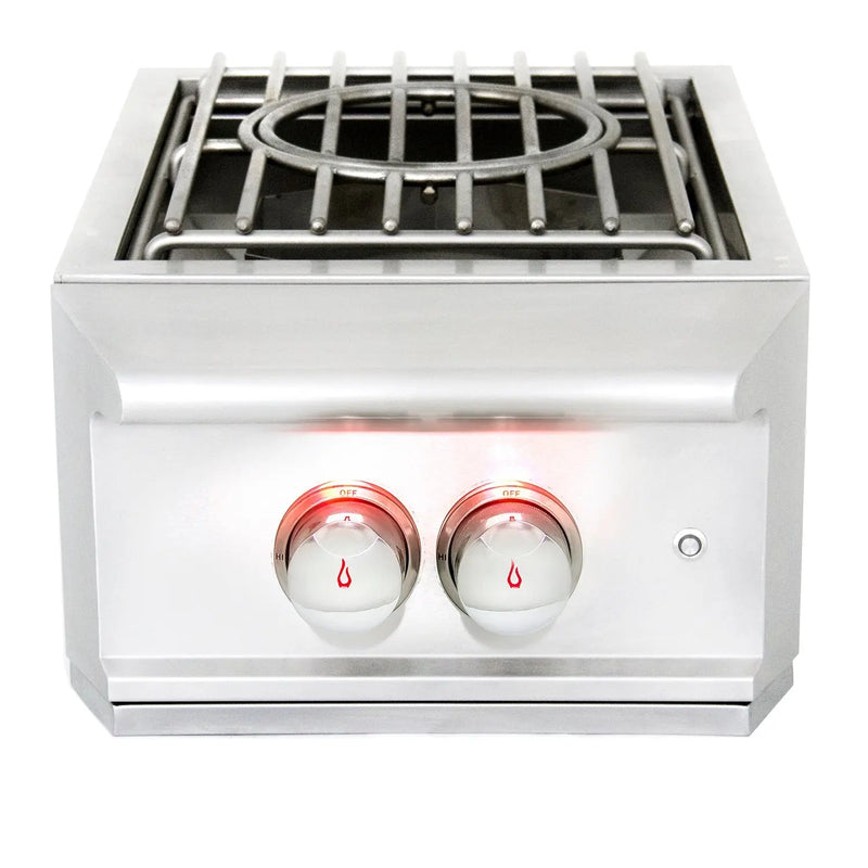 Blaze Professional LUX Built-In Gas High Performance Power Burner W/ Wok Ring & Stainless Steel Lid - BLZ-PROPB-LP/NG - Agent BBQ