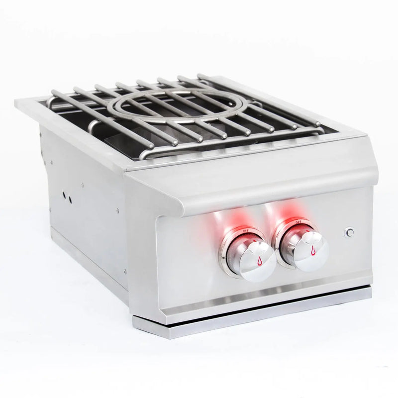 Blaze Professional LUX Built-In Gas High Performance Power Burner W/ Wok Ring & Stainless Steel Lid - BLZ-PROPB-LP/NG - Agent BBQ
