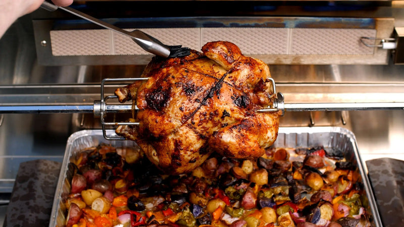 Blaze Rotisserie Kit For 32-Inch Charcoal & 4-Burner Gas Grills - BLZ-34-ROTIS-SS - Agent BBQ