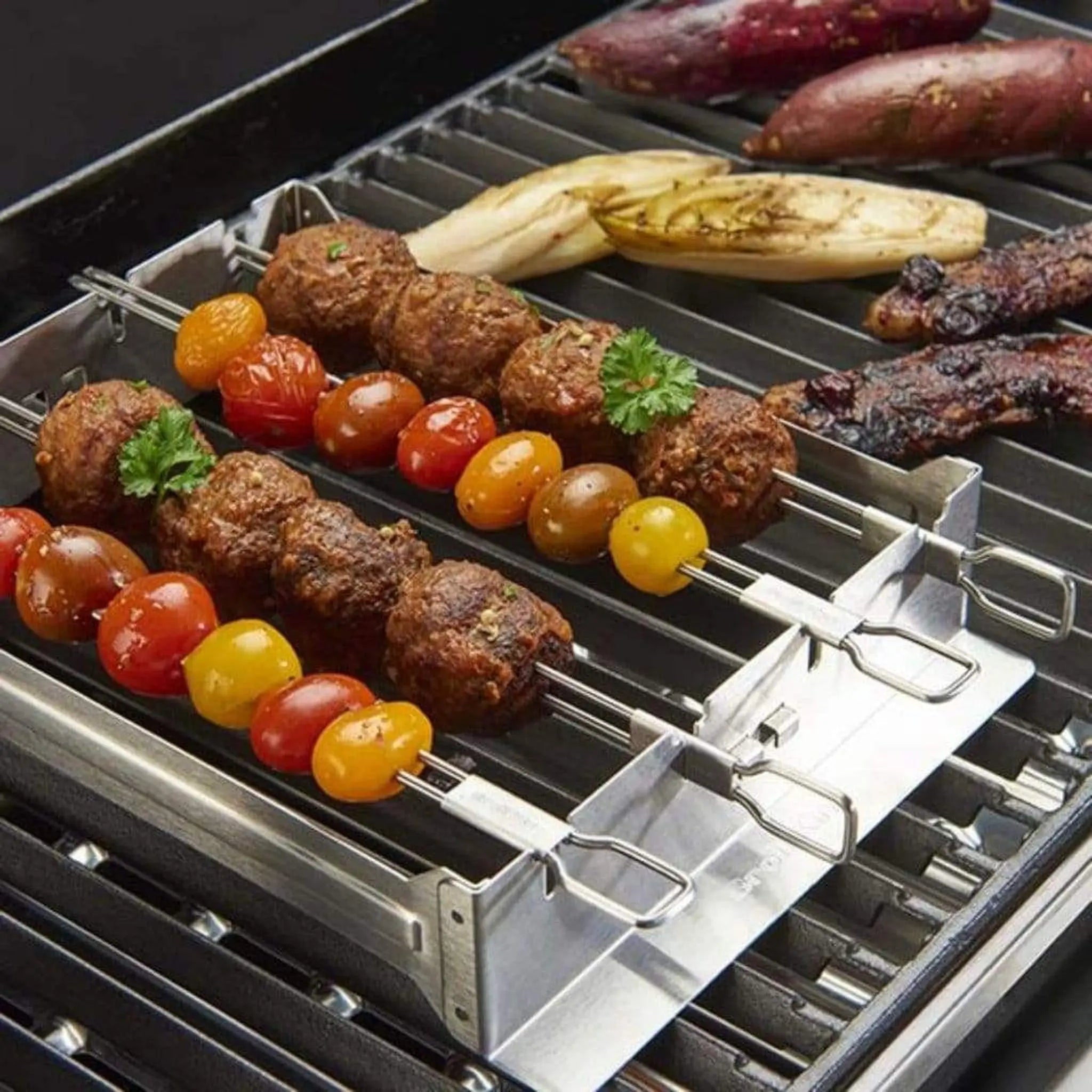 Broil King 12" Stainless Steel Narrow Kebab Rack Set Broil King