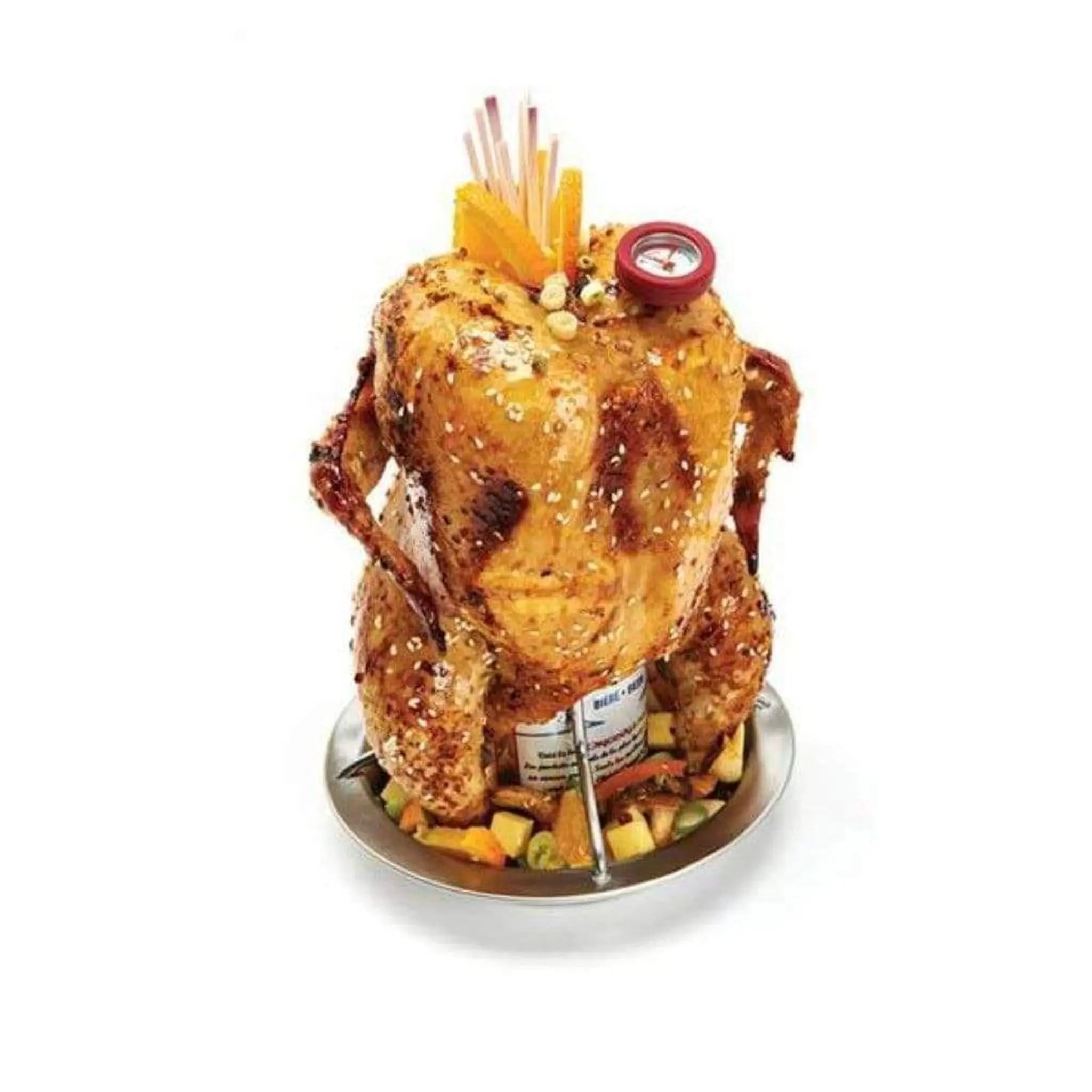 Broil King 8" Stainless Steel Chicken Roaster w/ Thermometer Broil King