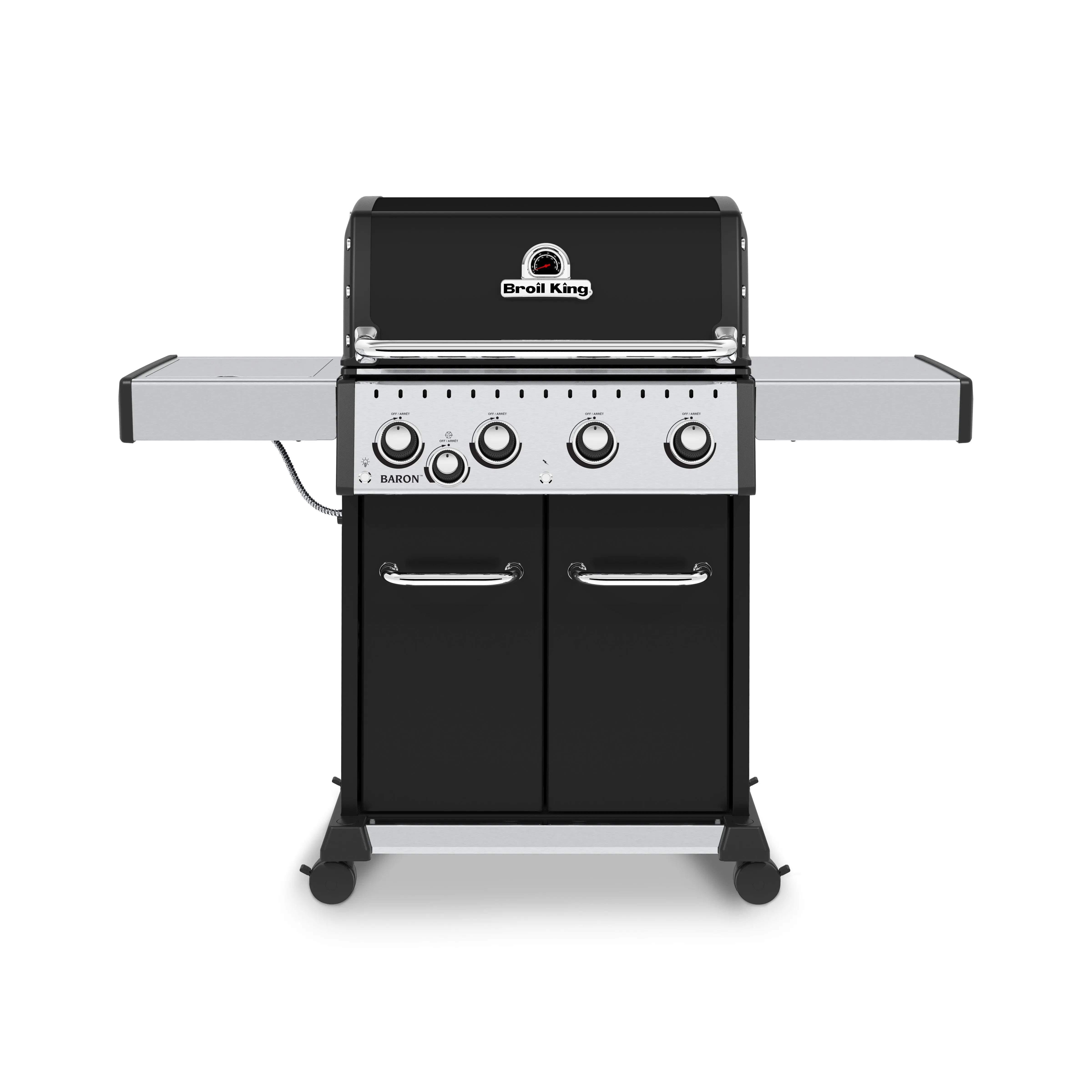 Broil King Baron S 440 PRO 4-Burner Freestanding Gas Grill -  with Infrared Side Burner Broil King