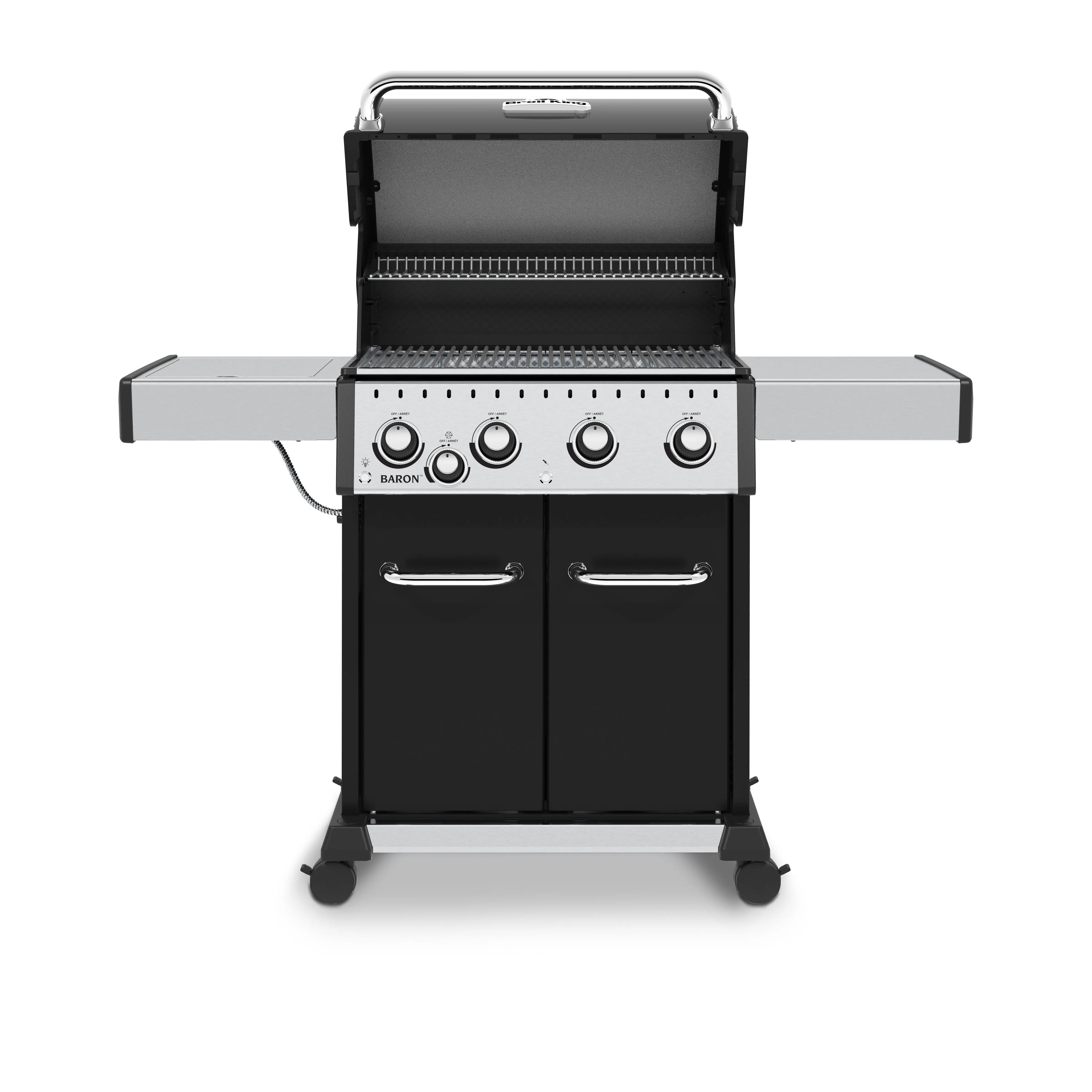 Broil King Baron S 440 PRO 4-Burner Freestanding Gas Grill -  with Infrared Side Burner Broil King