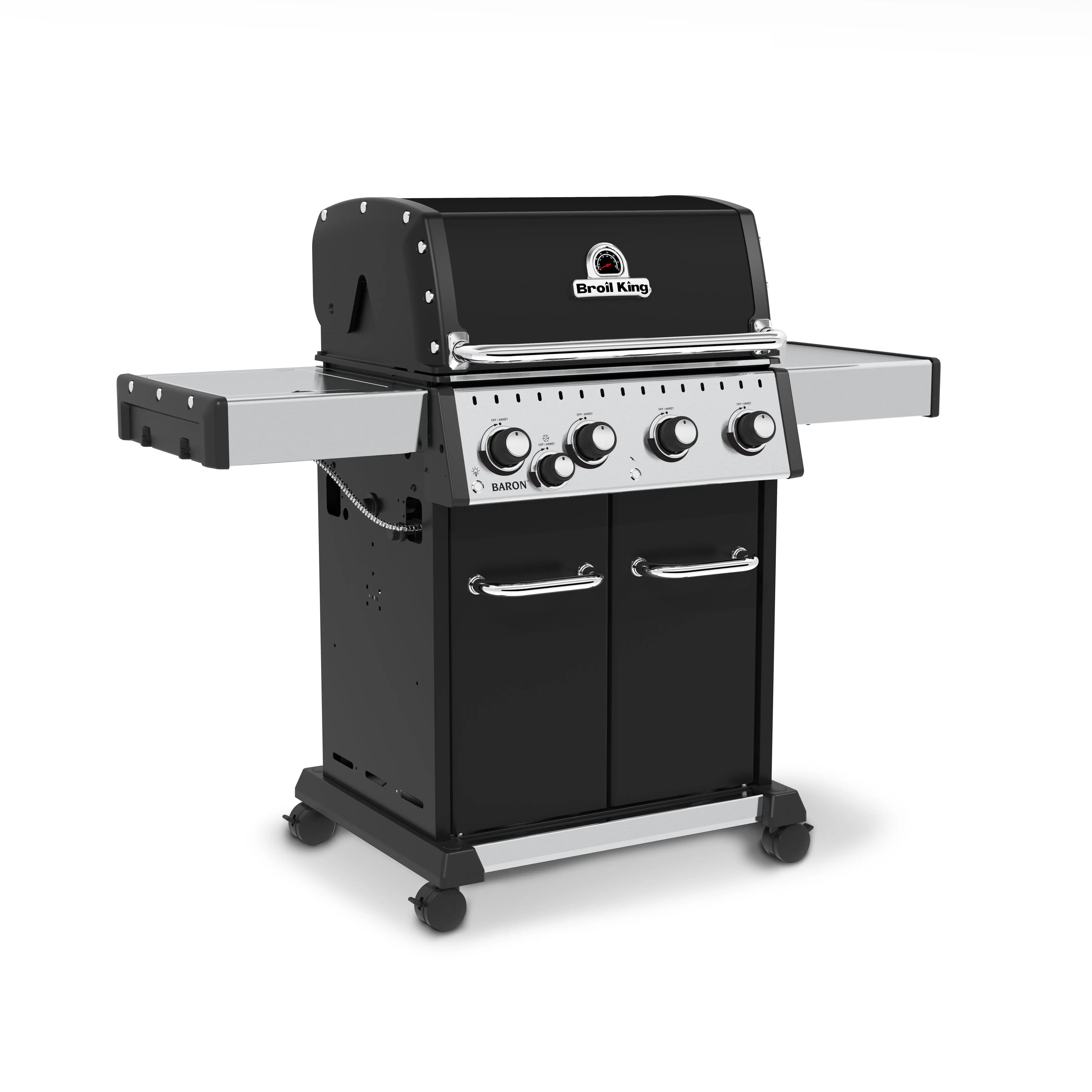 Broil King Baron S 440 PRO 4-Burner Freestanding Gas Grill -  with Infrared Side Burner Broil King