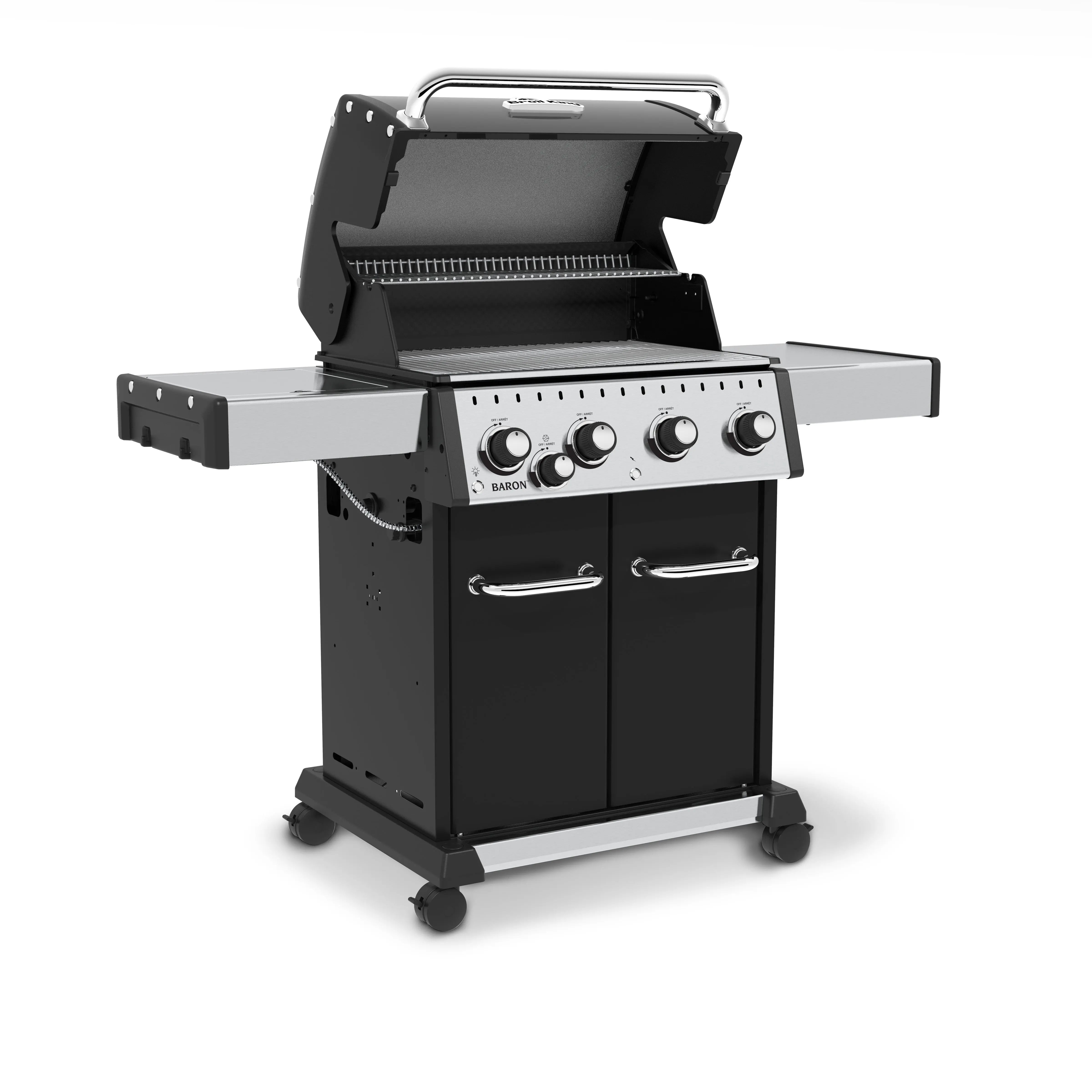 Broil King Baron S 440 PRO 4-Burner Freestanding Gas Grill -  with Infrared Side Burner Broil King