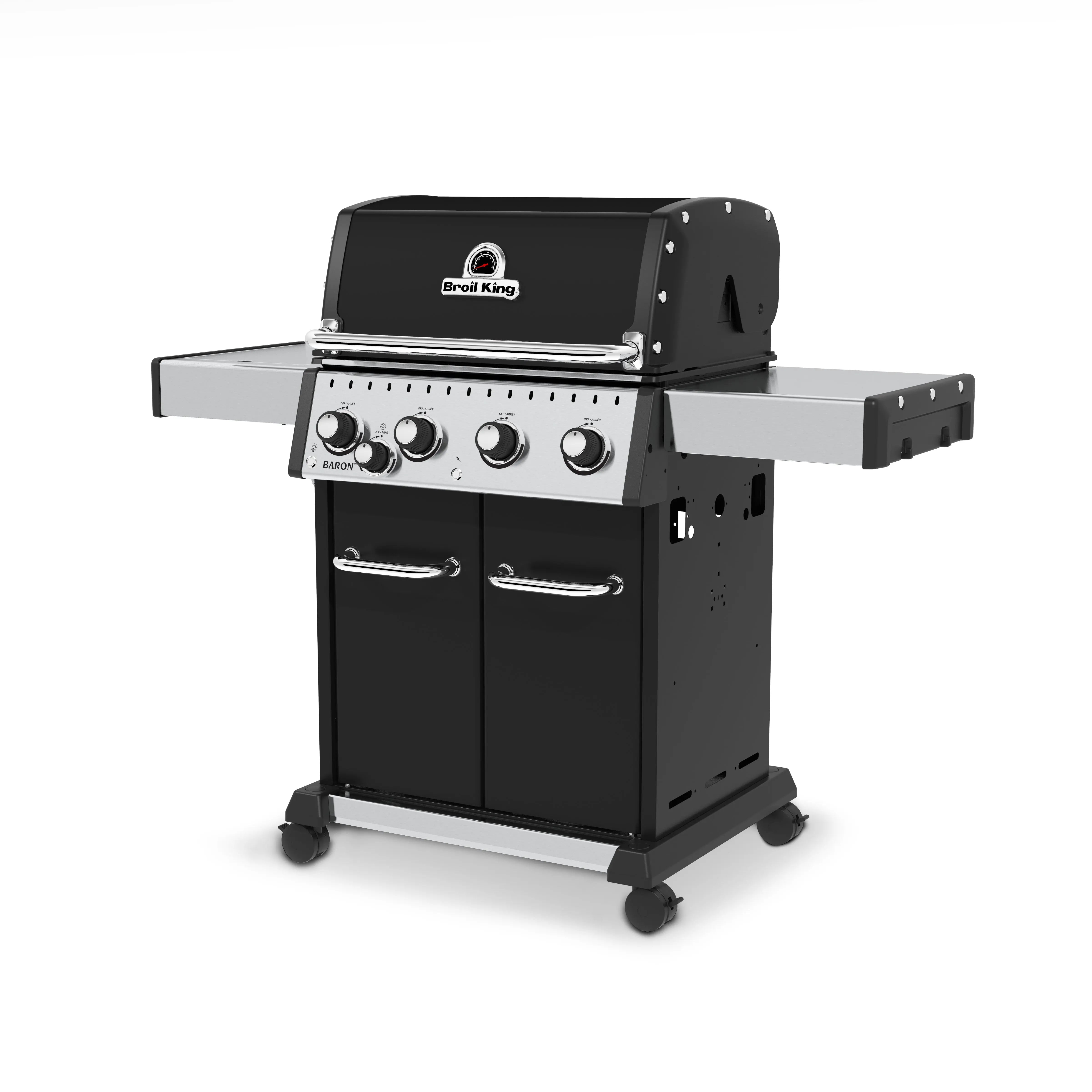 Broil King Baron S 440 PRO 4-Burner Freestanding Gas Grill -  with Infrared Side Burner Broil King
