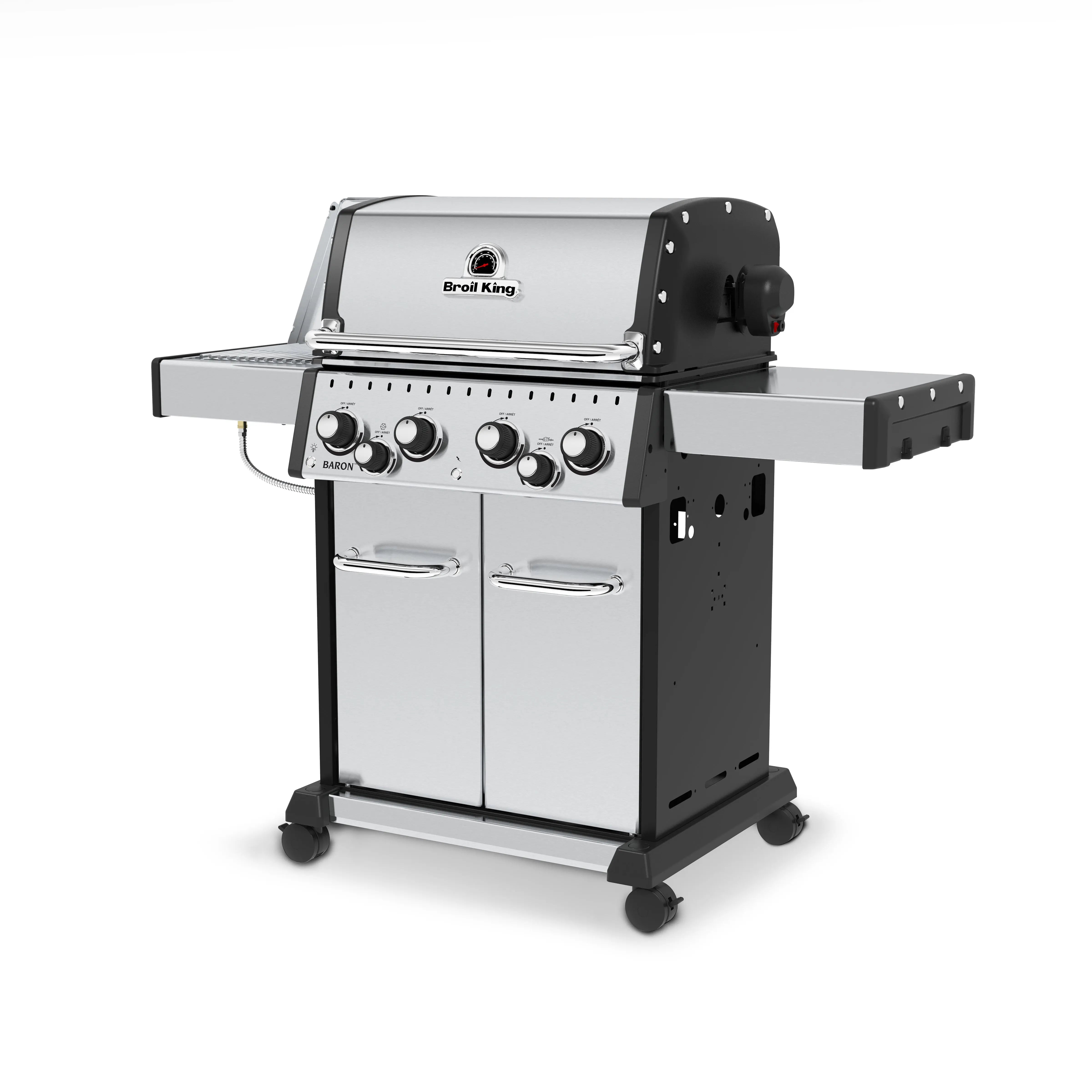 Broil King Baron S 490 PRO IR 4-Burner Freestanding Grill,  w/Rotisserie & Infrared Side Burner Broil King