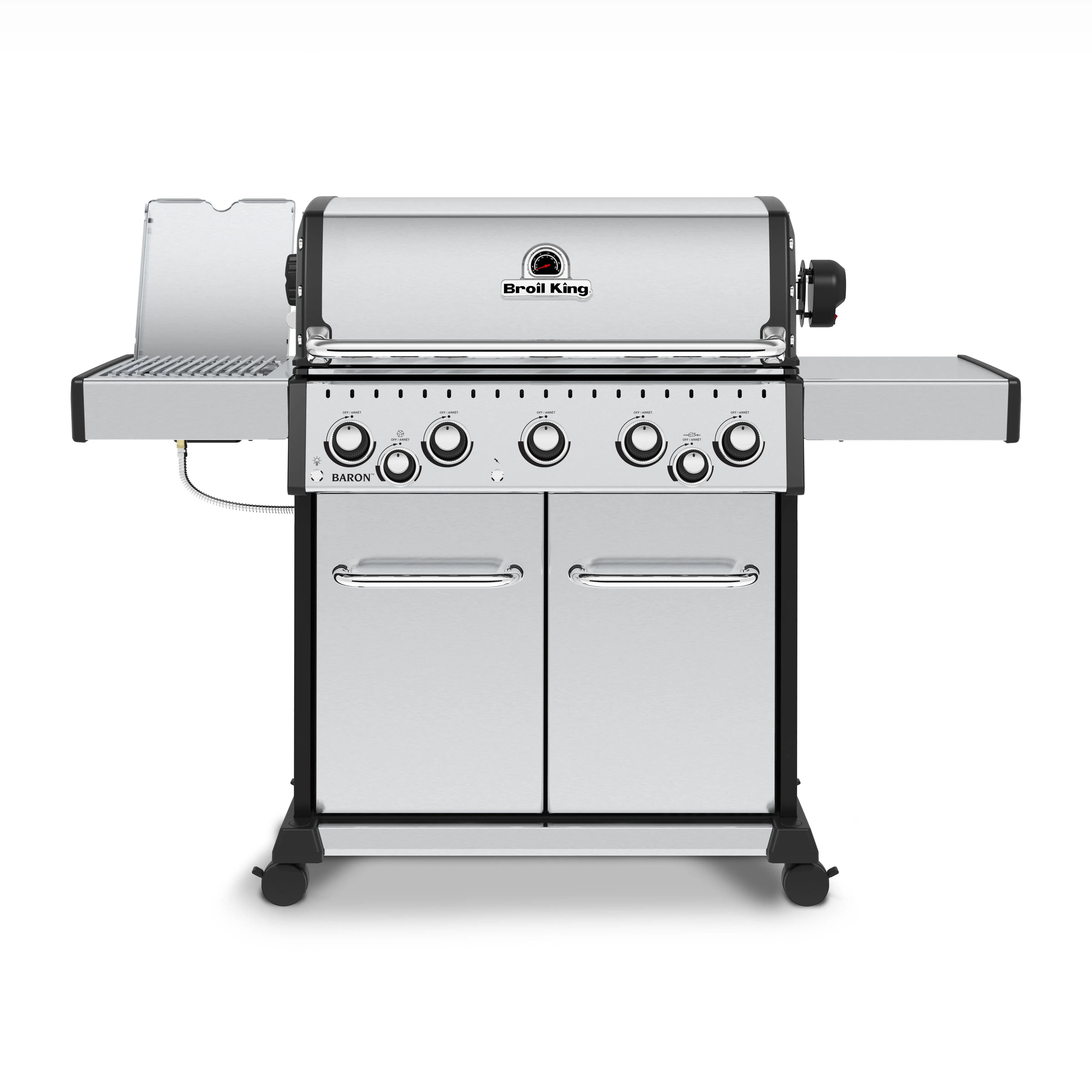 Broil King Baron S 590 PRO IR 5-Burner Grill, w/Rotisserie & Infrared Side Burner Broil King