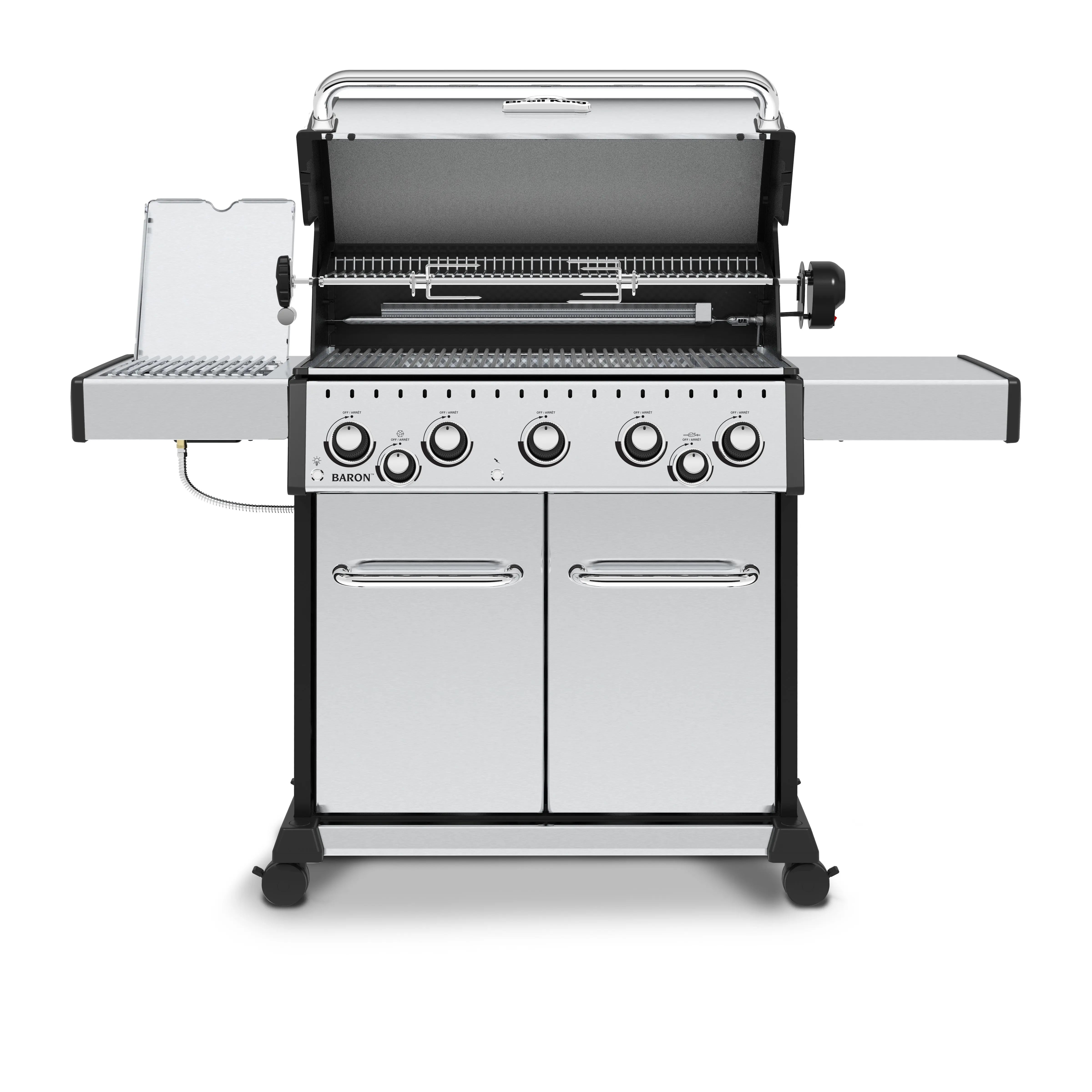 Broil King Baron S 590 PRO IR 5-Burner Grill, w/Rotisserie & Infrared Side Burner Broil King