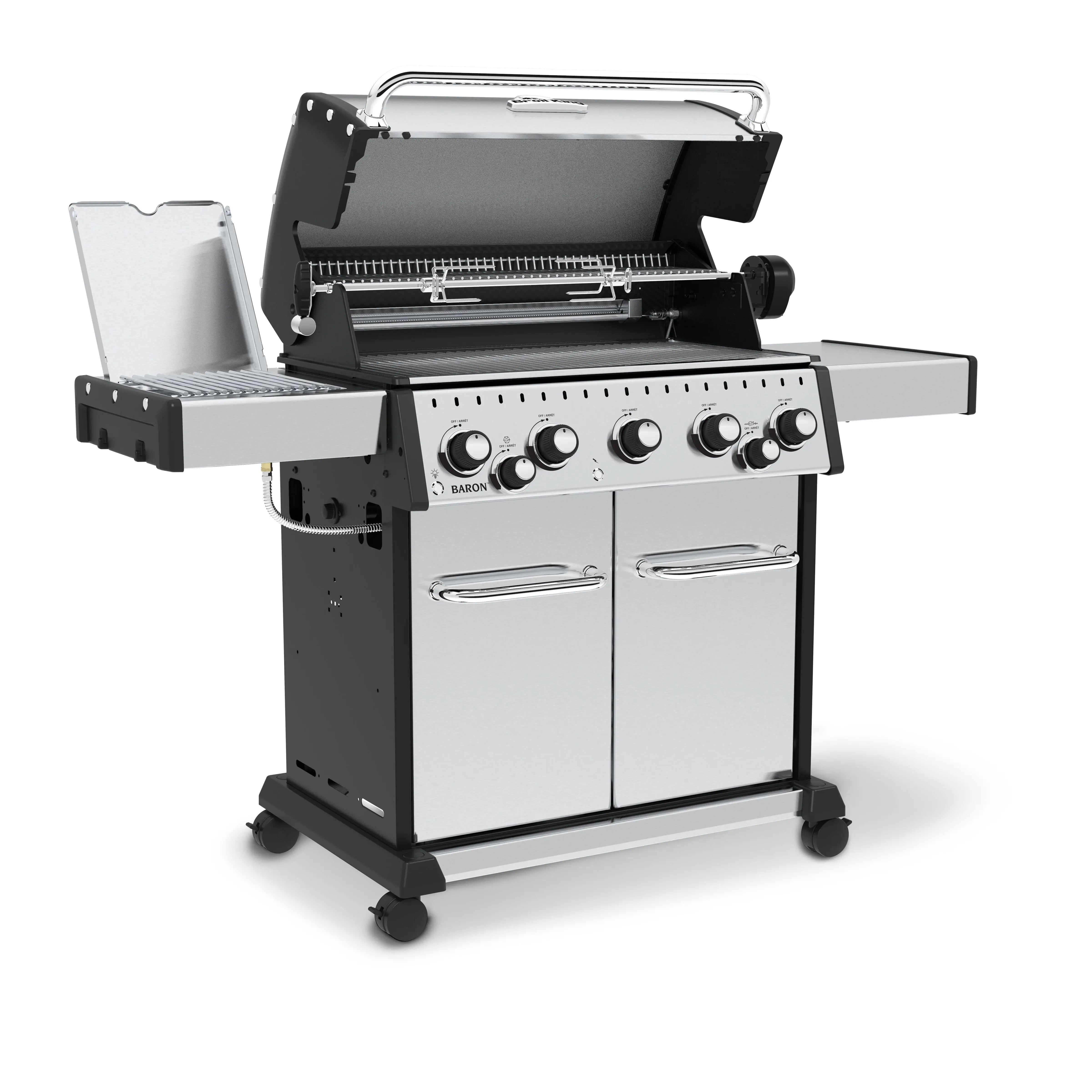 Broil King Baron S 590 PRO IR 5-Burner Grill, w/Rotisserie & Infrared Side Burner Broil King