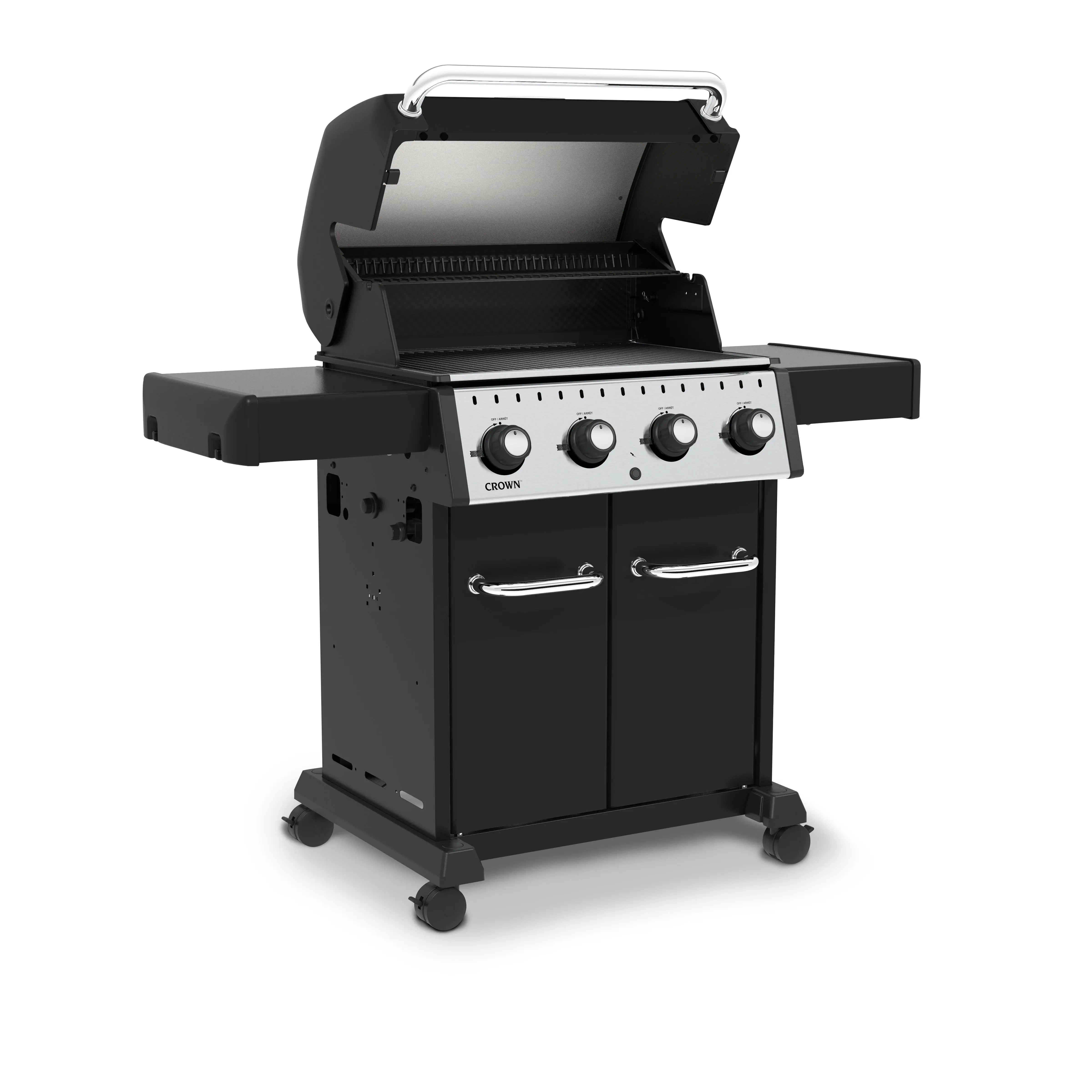 Broil King Crown S 420 4-Burner Freestanding Grill with Side Shelves Broil King