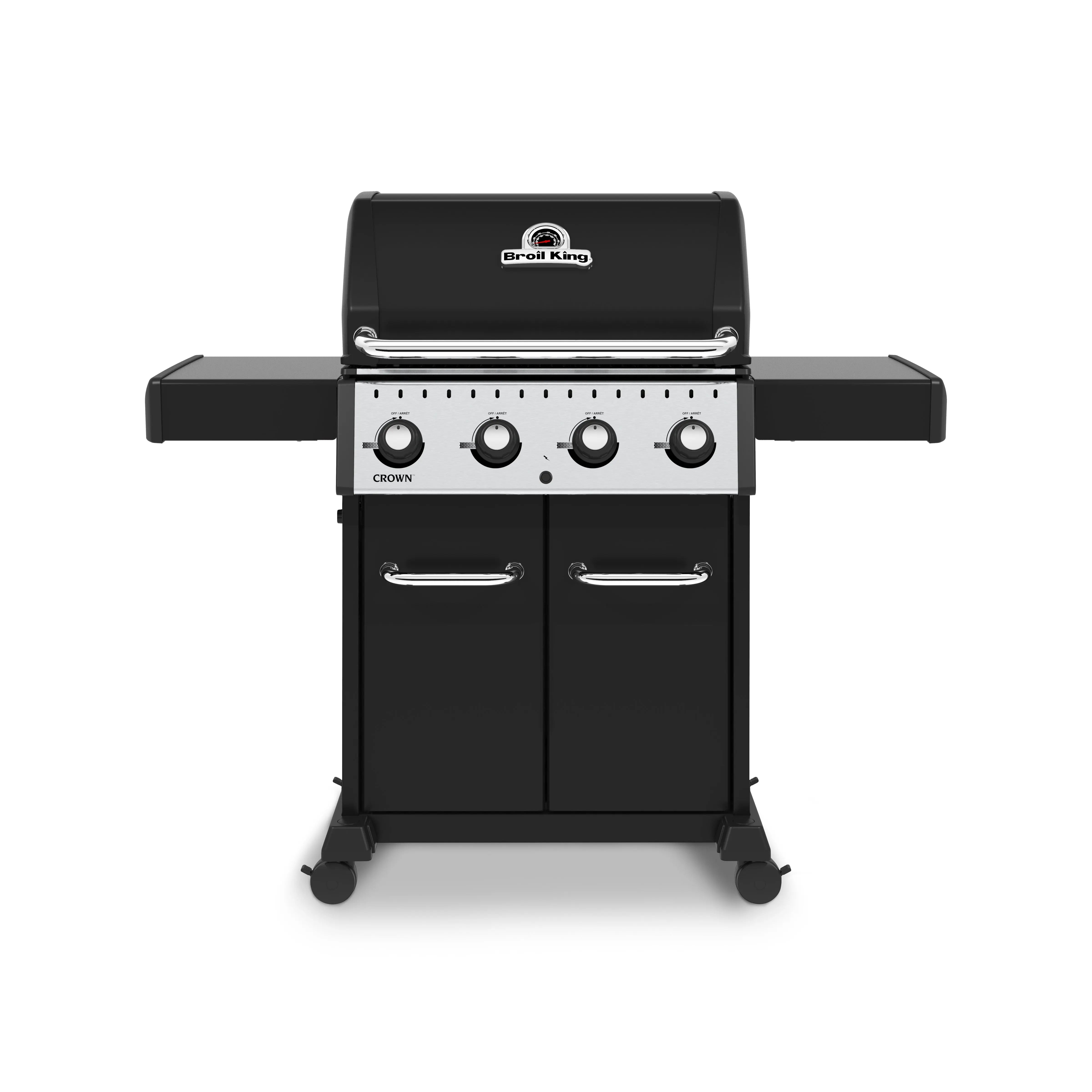 Broil King Crown S 420 4-Burner Freestanding Grill with Side Shelves Broil King