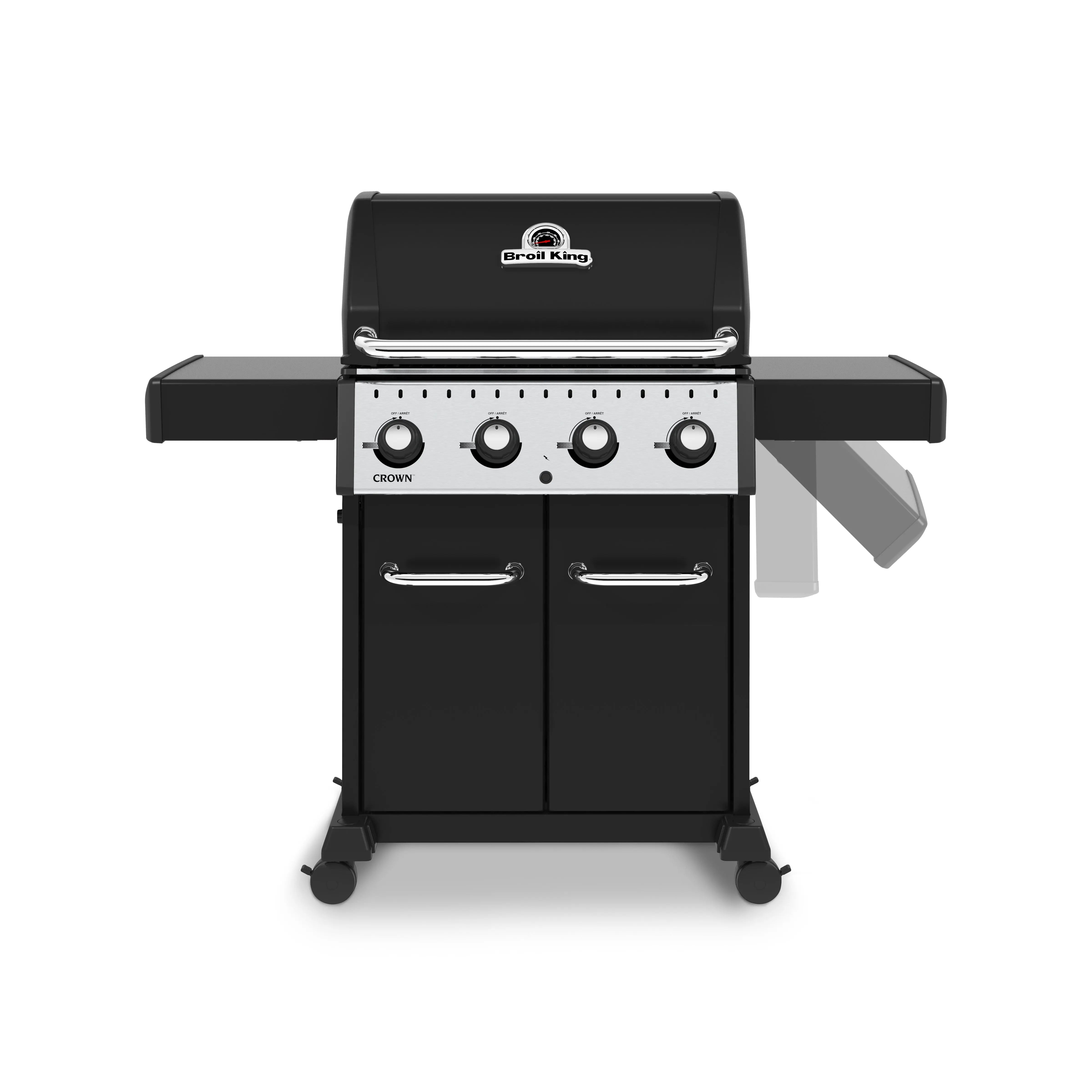 Broil King Crown S 420 4-Burner Freestanding Grill with Side Shelves Broil King