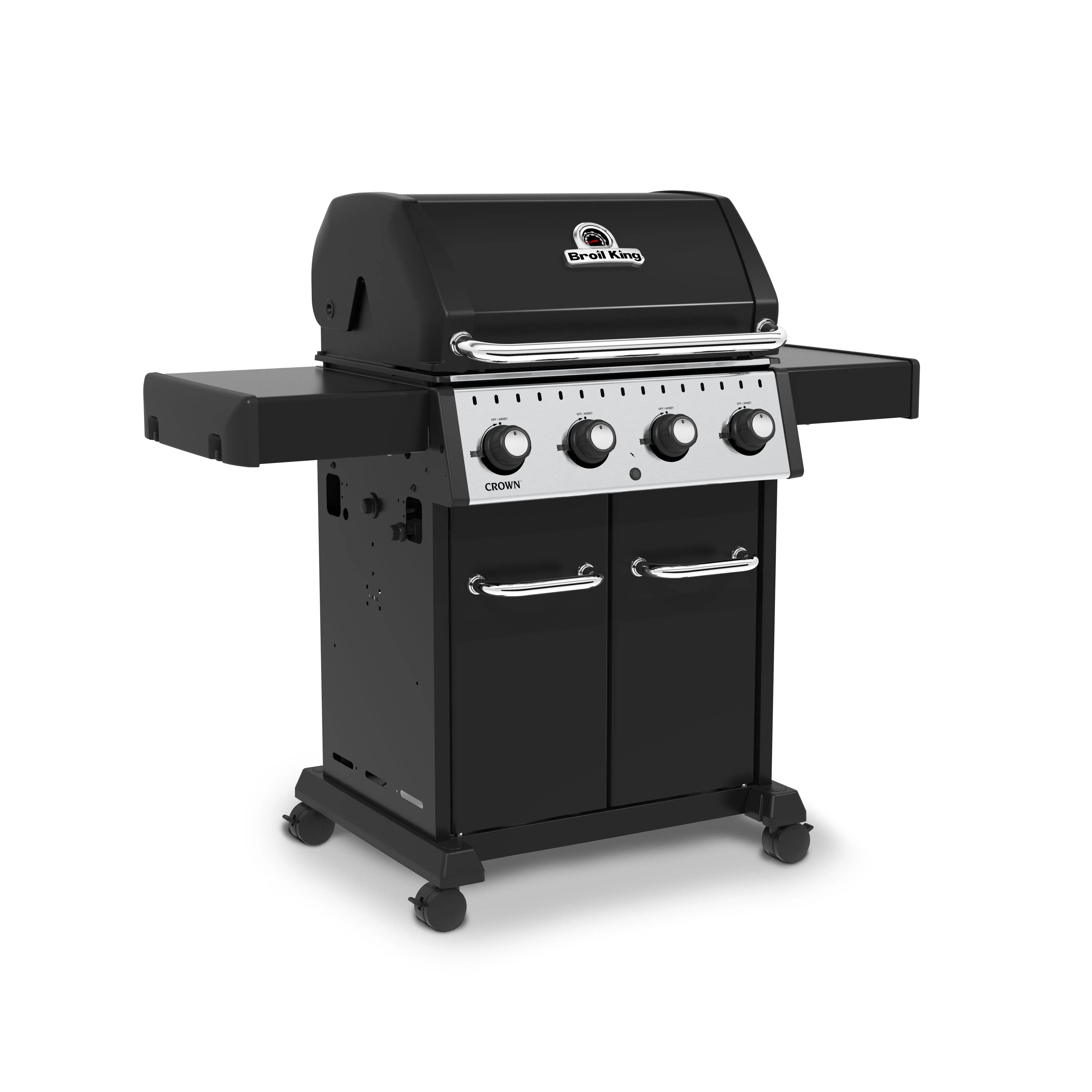Broil King Crown S 420 4-Burner Freestanding Grill with Side Shelves Broil King