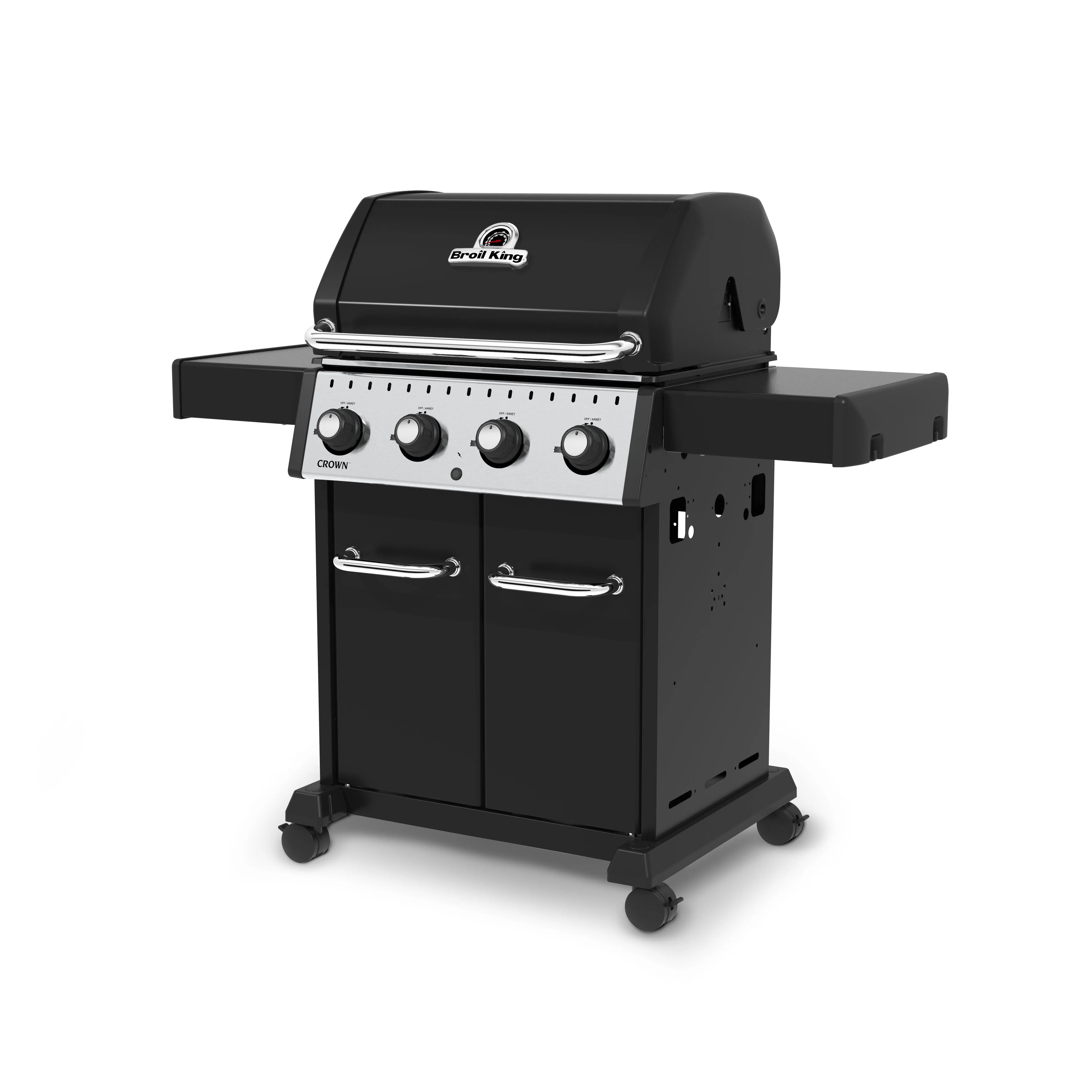 Broil King Crown S 420 4-Burner Freestanding Grill with Side Shelves Broil King