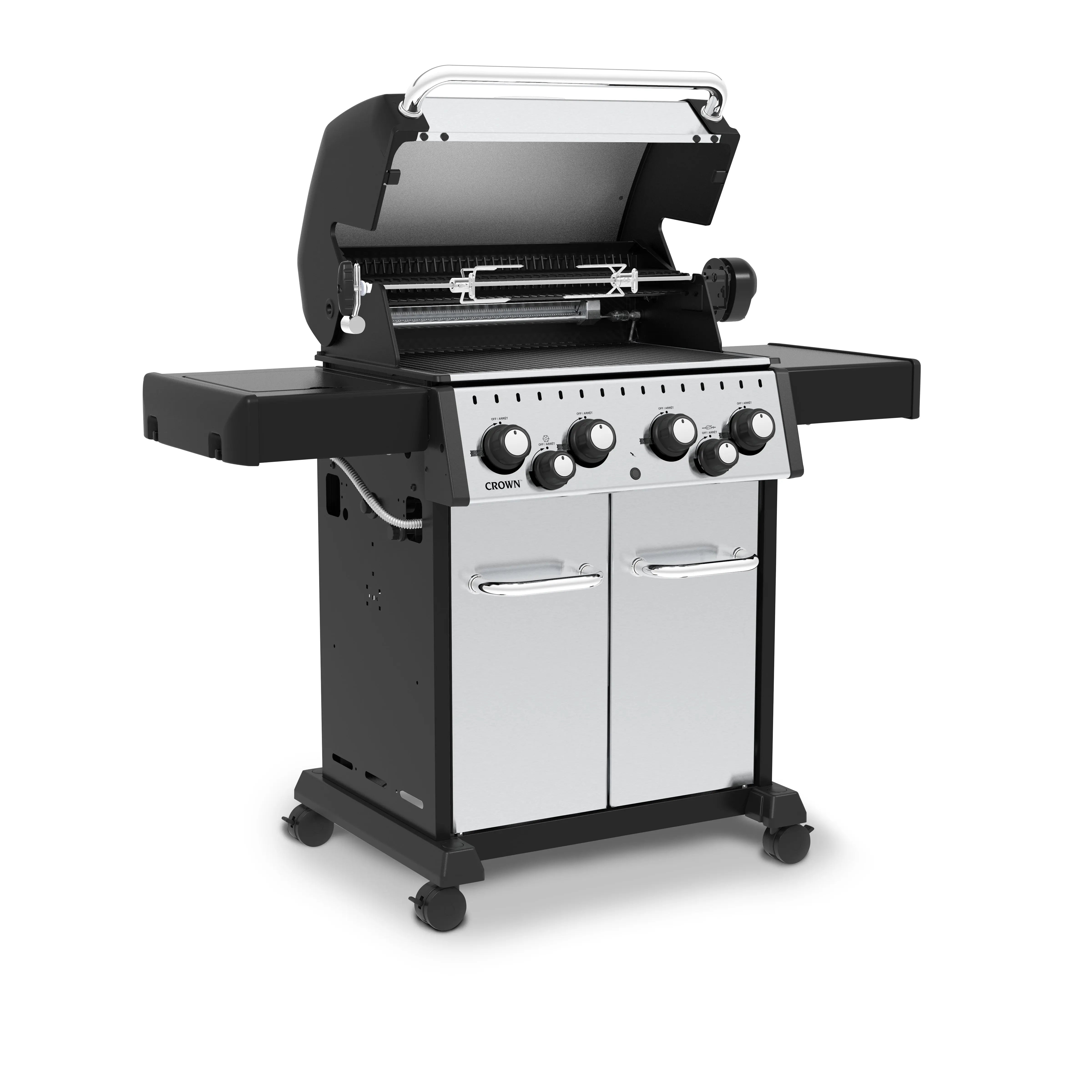 Broil King Crown S 490 Freestanding 4-Burner Gas Grill w/Side Burner & Rotisserie Broil King